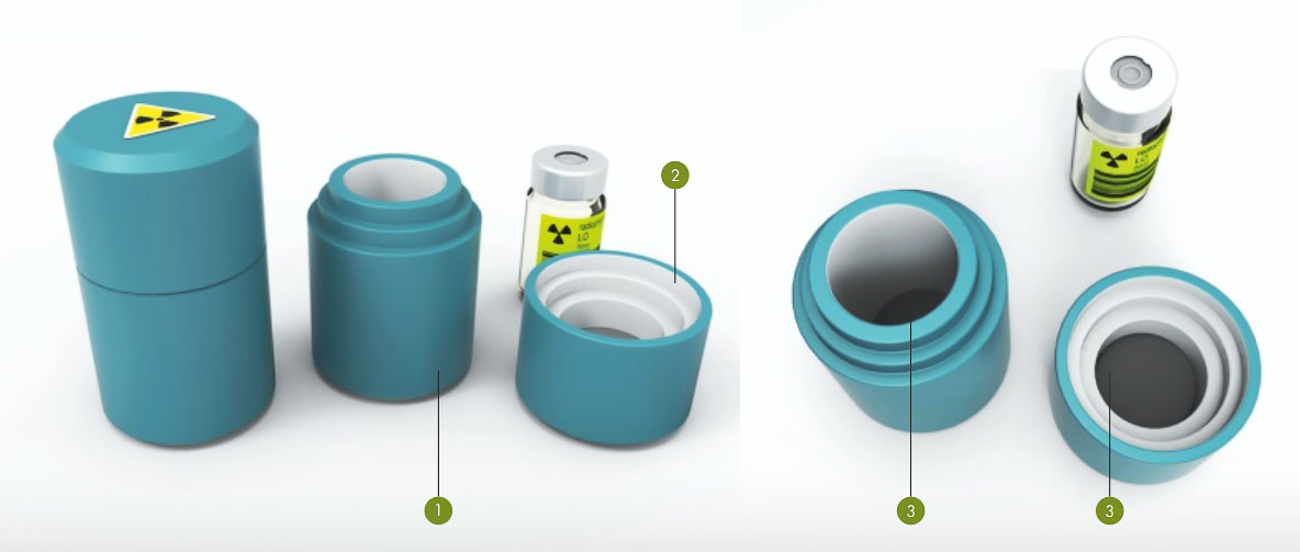 Контейнер защитный “ТISSA-RP” для хранения флаконов