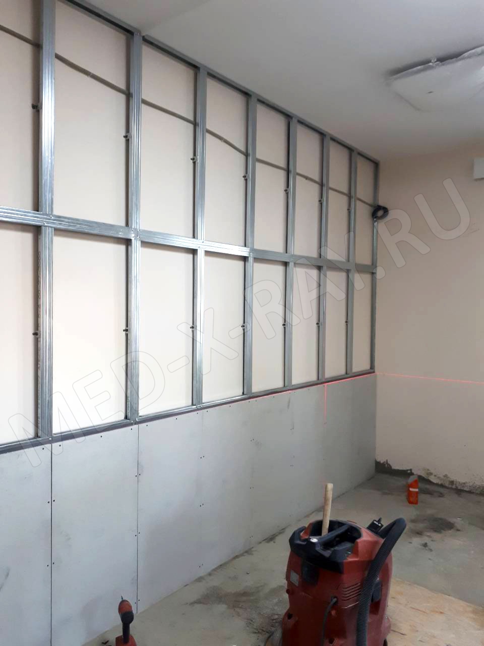 БУЗ ВО «Бутурлиновская РБ» Монтаж рентгенозащитных панелей