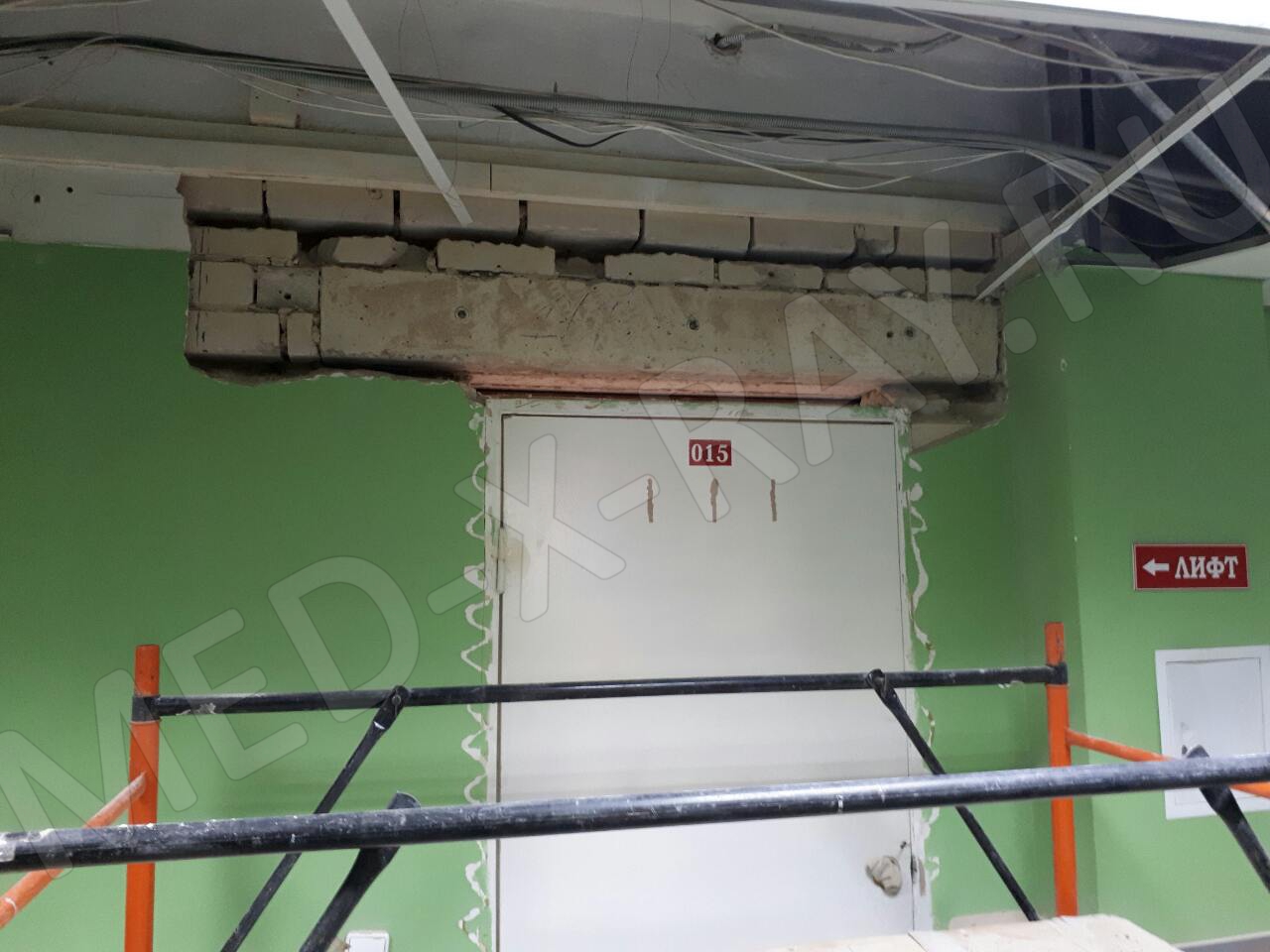 Подготовка проема для установки рентгенозащитной двери