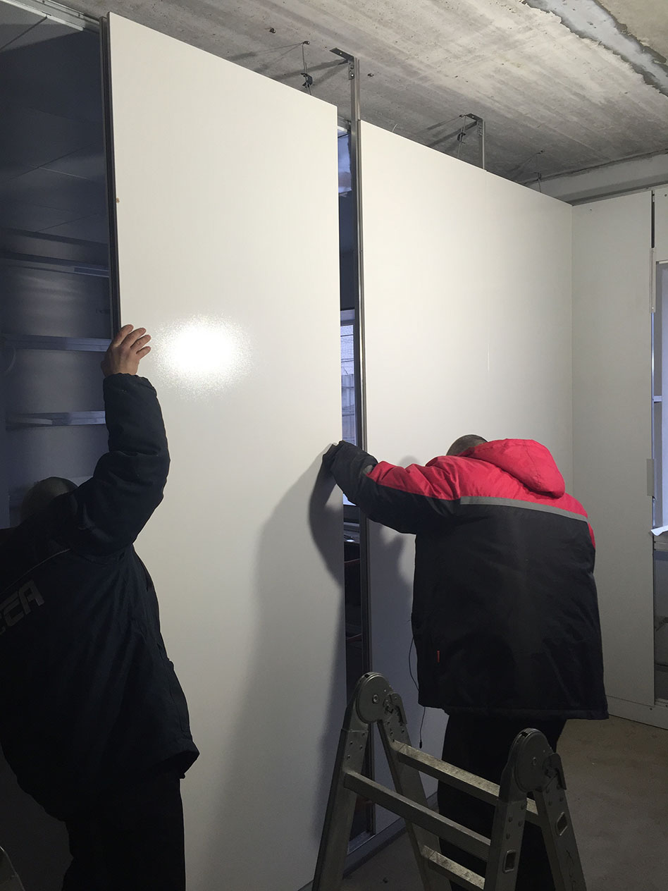 Монтаж перегородочных сэндвич-панелей