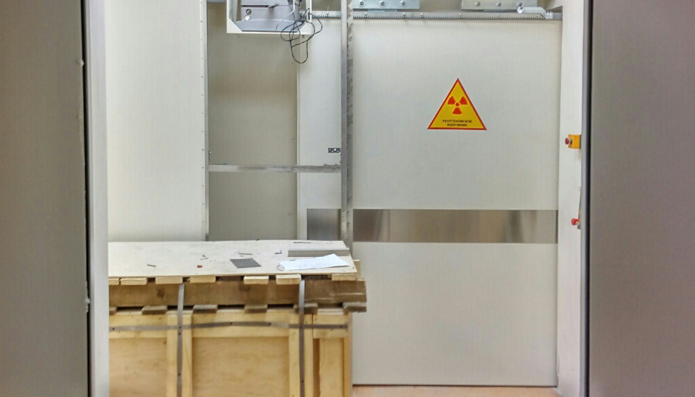 Дверь радиационно-защитная откатная автоматическая